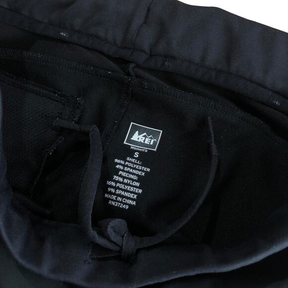REI Womens Pants Hiking Trail Running Hybrid Ankle Zip Pockets Black S 32" Insem - Picture 8 of 8